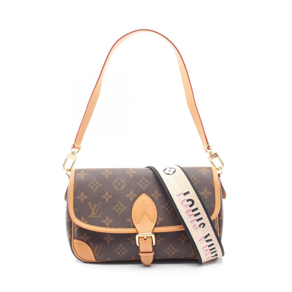 Louis Vuitton Diane NM Monogram Shoulder Bag Canvas Leather Brown